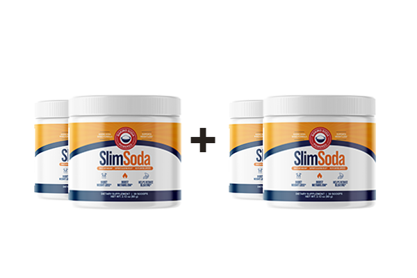 SlimSoda powder Buy 2 Get 2 Free bundle — four jars, most popular